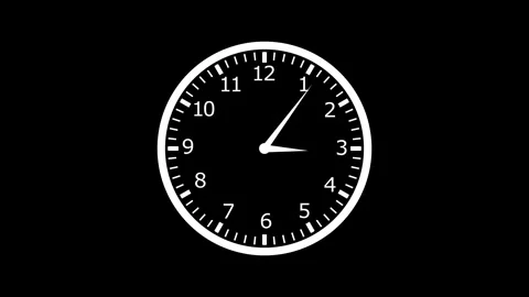 Modern Flat Style Clock Countdown Animation, Analog Clock Counting Down to .. Video stock 307871787