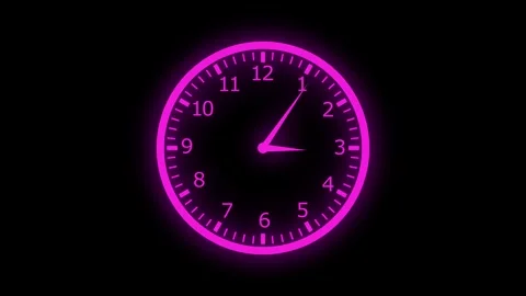 Modern Flat Style Clock Countdown Animation, Analog Clock Counting Down to .. Video stock 307871817