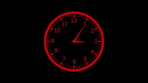 Modern Flat Style Clock Countdown Animation, Analog Clock Counting Down to .. Video stock 307871833