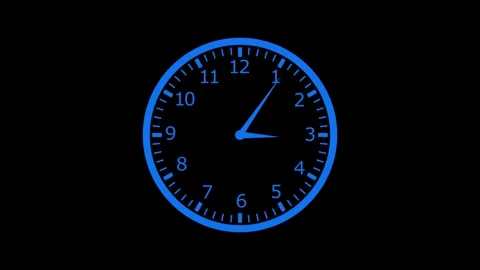 Modern Flat Style Clock Countdown Animation, Analog Clock Counting Down to .. Video stock 307871843