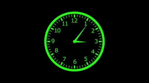 Modern Flat Style Clock Countdown Animation, Analog Clock Counting Down to .. Video stock 307871966