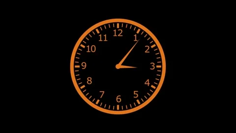 Modern Flat Style Clock Countdown Animation, Analog Clock Counting Down to .. Video stock 307871980