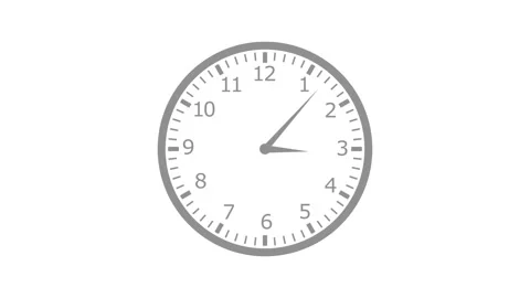 Modern Flat Style Clock Countdown Animation, Analog Clock Counting Down to .. Video stock 307872009
