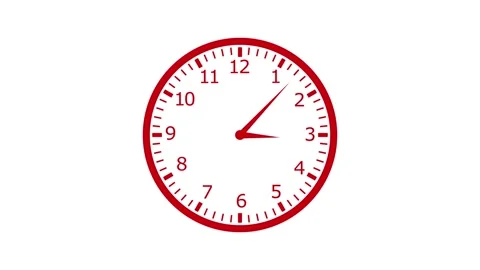 Modern Flat Style Clock Countdown Animation, Analog Clock Counting Down to .. Video stock 307872056