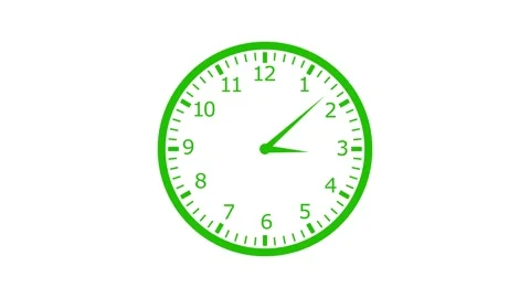 Modern Flat Style Clock Countdown Animation, Analog Clock Counting Down to .. Video stock 307872118