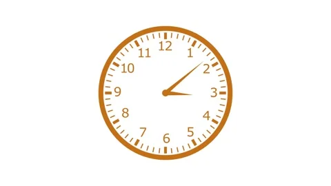 Modern Flat Style Clock Countdown Animation, Analog Clock Counting Down to .. Video stock 307872142