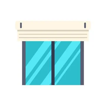 Modern flat style illustration of window with blinds Ilustración de archivo