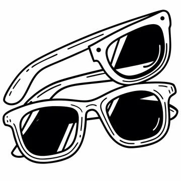 Modern Flat Sunglasses Vector Design Stock Illustration