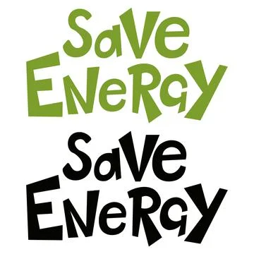 Modern flat thin line design vector illustration, ecology problem, lettering  Stock Illustration