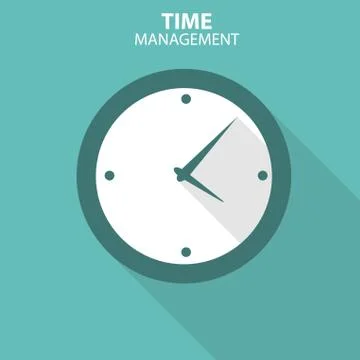 Modern Flat Time Management Vector Icon for Web Illustrazione stock