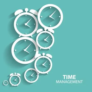 Modern Flat Time Management Vector Icon for Web and Mobile Illustrazione stock