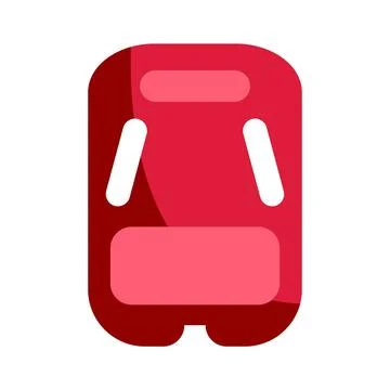 Modern flat vector illustration of red subway train icon Stockillustratie