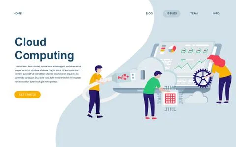Modern flat web page design template Stock Illustration