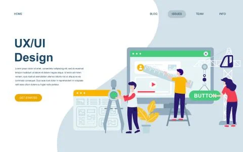 Modern flat web page design template イラスト素材