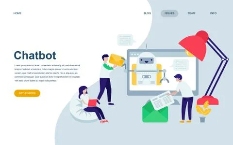 Modern flat web page design template Illustrazione stock