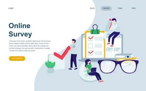 Modern flat web page design template Stock Illustration