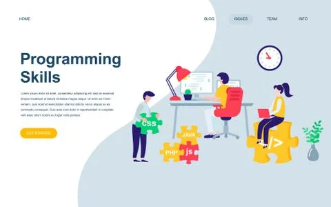 Modern flat web page design template Stock-Illustration