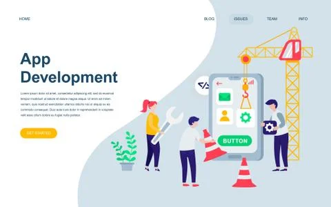 Modern flat web page design template Stockillustratie
