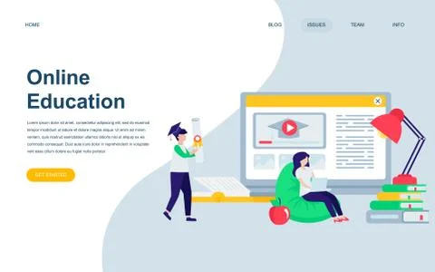 Modern flat web page design template Stock Illustration