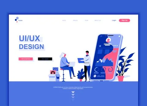 Modern flat web page design template concept Stockillustratie