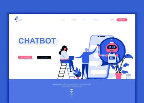Modern flat web page design template concept Illustrazione stock