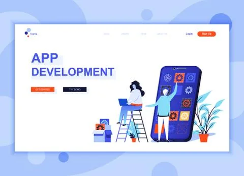 Modern flat web page design template concept Stock-Illustration