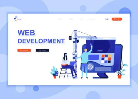 Modern flat web page design template concept Stock-Illustration