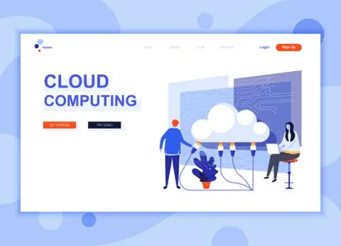 Modern flat web page design template concept Stock Illustration