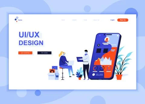 Modern flat web page design template concept Stockillustratie