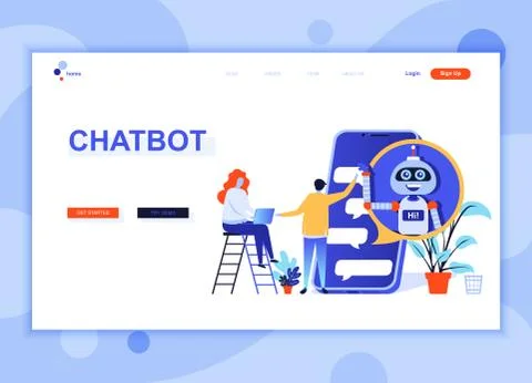 Modern flat web page design template concept Stock Illustration