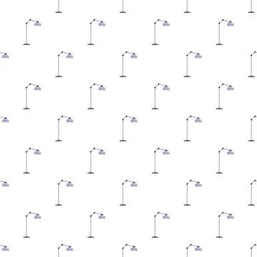 Modern floor lamps creating seamless pattern background Stock Illustration
