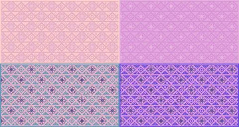 Modern Floor Pattern Design with Geometric Tiles and Seamless Texture Stock Illustration