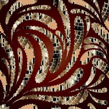 Modern floral abstract seamless pattern Stock Illustration