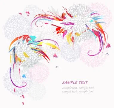 Modern floral background. pattern with abstract flower elements. Stock Illustration
