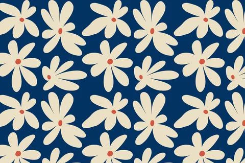 Modern floral seamless pattern. Abstract contemporary botanical print for paper Stock Illustration