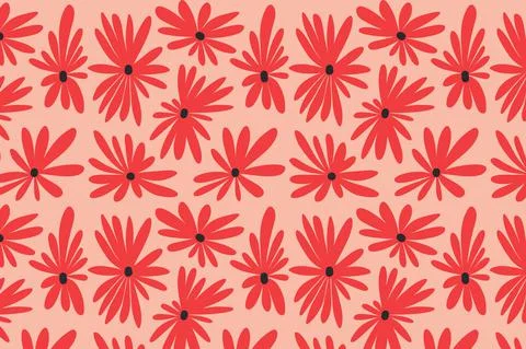 Modern floral seamless pattern. Abstract contemporary botanical fashion print Stock Illustration