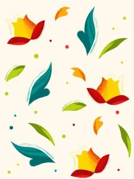 Modern floral seamless pattern background. Vector illustration. Stock Illustration