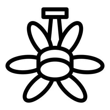 Modern flower shaped ceiling lamp lighting up a room 库存插图