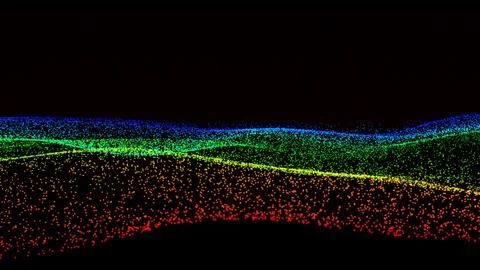 Modern flowing geometric backdrop. Vector in concept of technology. Flowing.. Stock Illustration