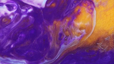 Modern fluid artwork. Abstract textures with colourful waves. Colourful Stock Footage 125617603