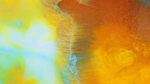 Modern fluid artwork. Abstract textures with colourful waves. Colourful Stock Footage 125617843