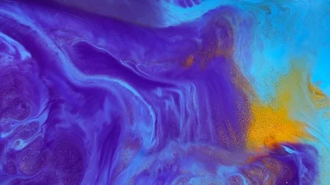 Modern fluid artwork. Abstract textures with colourful waves. Colourful Stock Footage 127033752