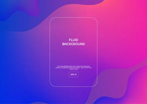 Modern fluid background wave flow style art poster minimal design space for t Stock Illustration