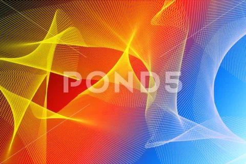 Modern Fluid Gradient Abstract Art With Light Motion Effect PSD 模板