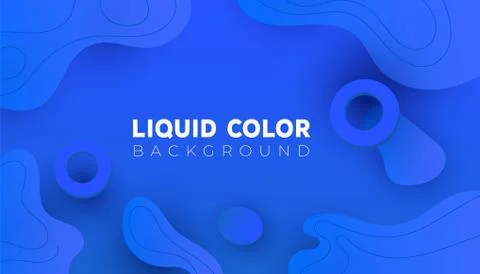 Modern fluid liquid wave shape banner with gradient shape and shadow decor on 스톡 일러스트