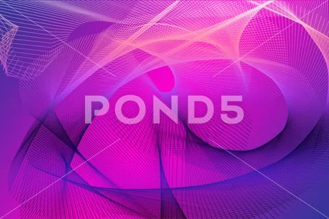 Modern Fluid Ribbon Design With Elegant Purple Pink Waves PSDテンプレート