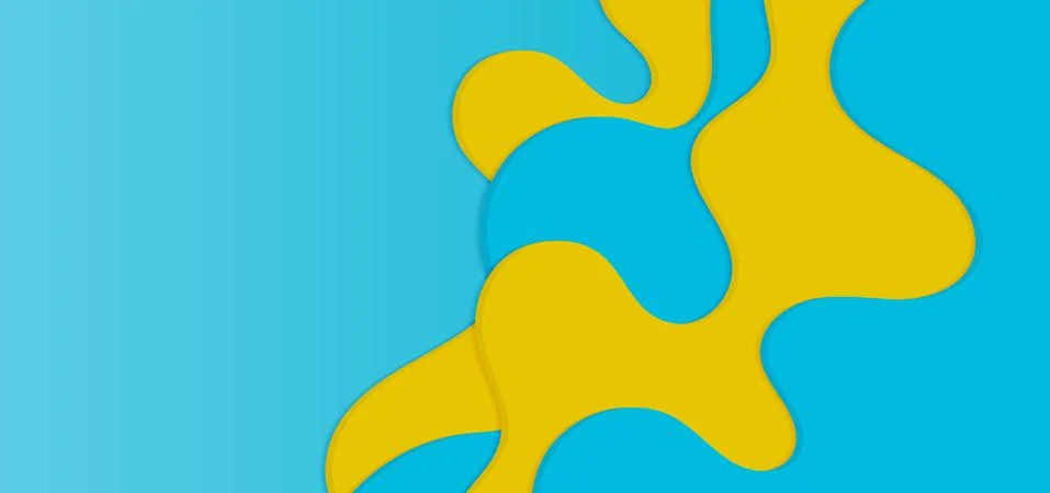 Modern fluid wave overlap shape design abstract background with space for con Stock Illustration