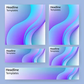 Modern fluid wave pattern business paper templates Stock Illustration