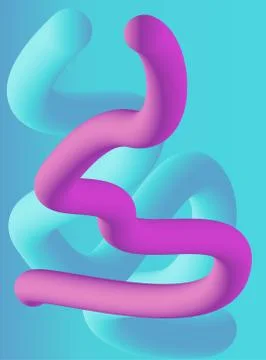 Modern fluid wavy abstract shape gradient composition for poster, banner, fly Stock Illustration
