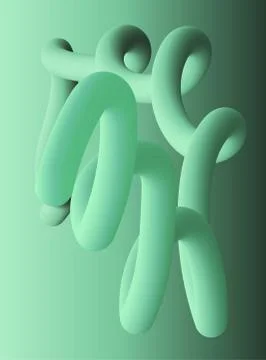 Modern fluid wavy abstract shape gradient composition for poster, banner, fly Stock-Illustration